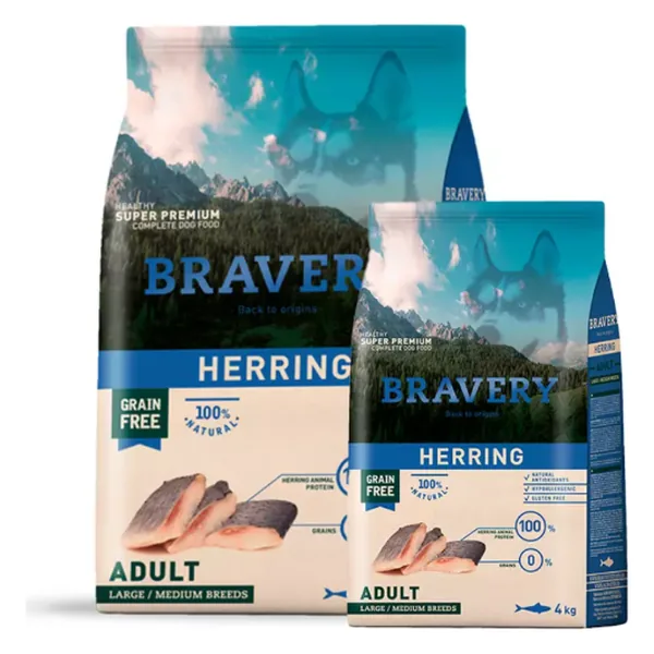 Bravery Adulto Arenque Razas Medianas y Grandes