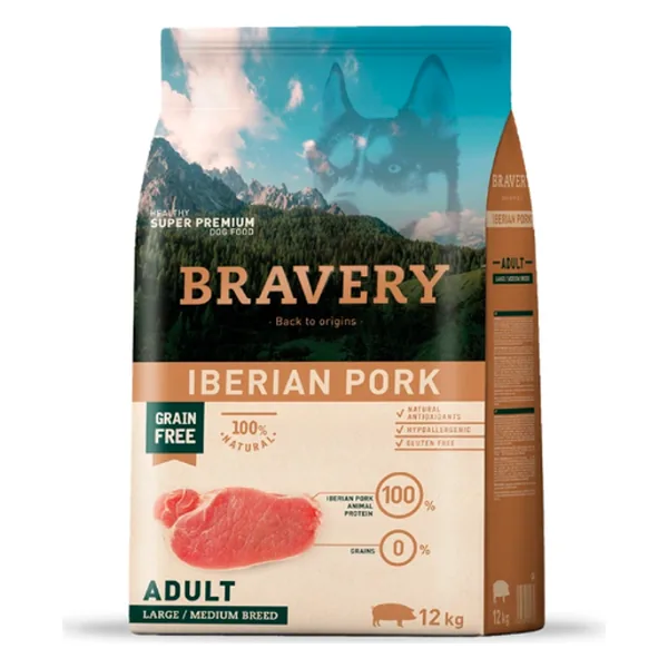 Bravery Adulto Cerdo ibérico Razas Medianas y Grandes