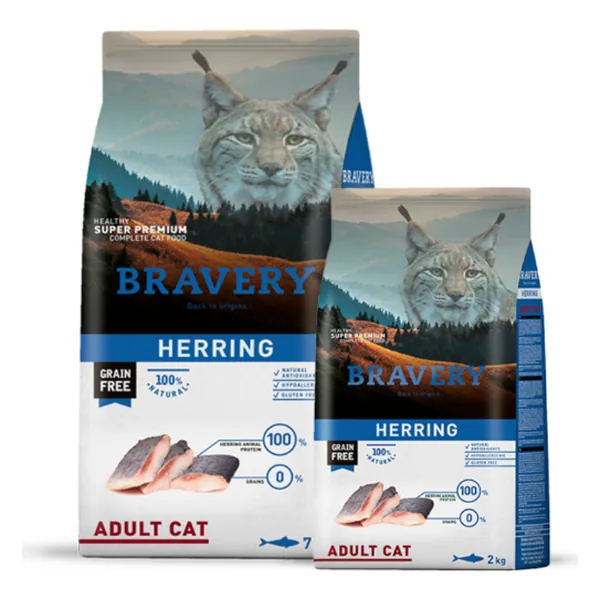 Bravery Gato Adulto Arenque