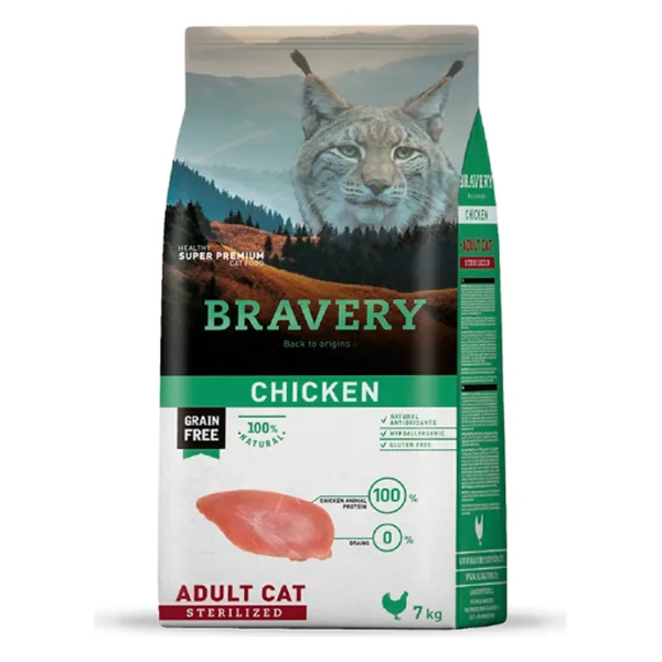 Bravery Gato Esterilizado Pollo