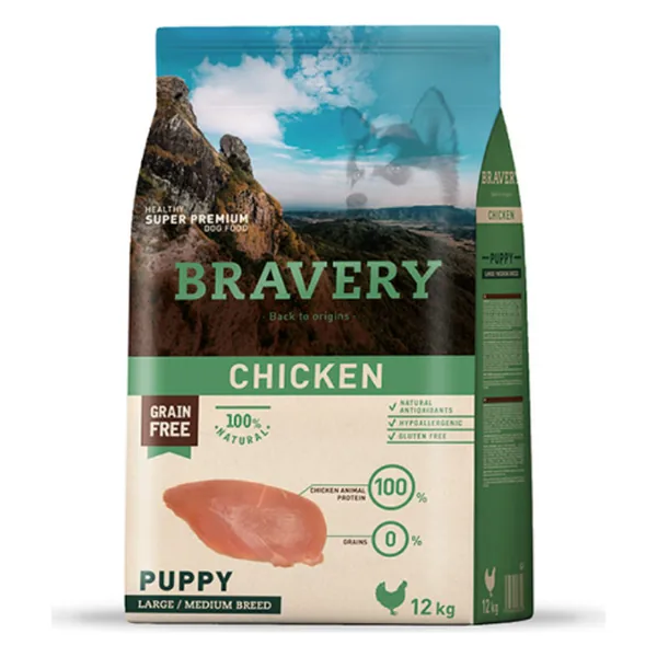 Bravery Puppy Pollo Razas Medianas y Grandes